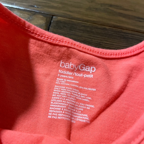 Gap Kids dress coral pink size 5 years - Picture 4 of 6